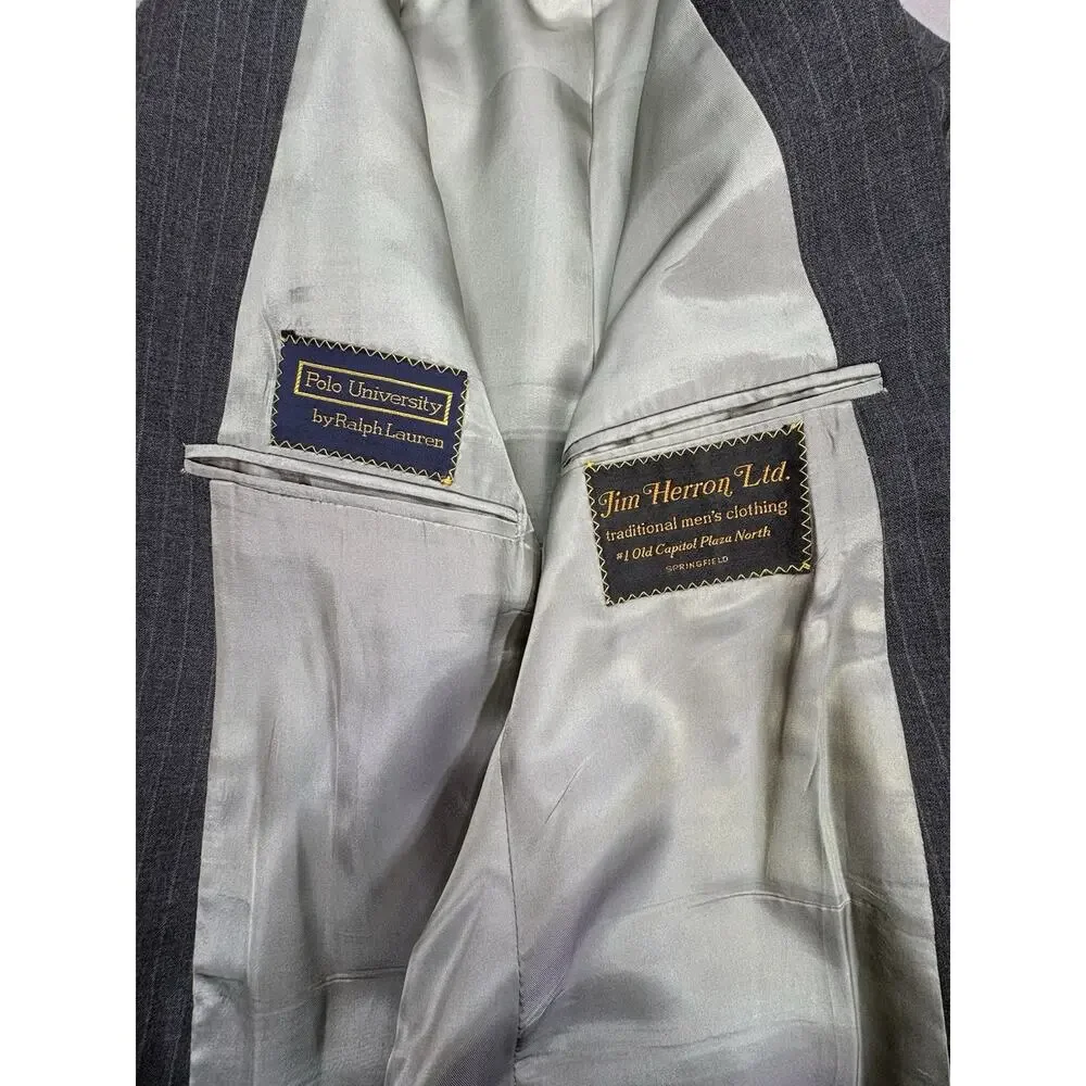 Vintage Polo University Club Ralph Lauren Pinstripe Blazer Men’s 38R Union Made